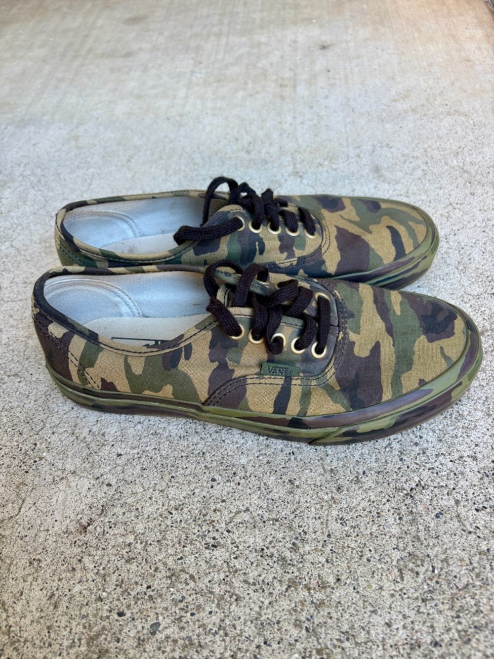 Vans Authentic all Camo Canvas Low-Top Sneakers - Green Camo